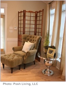 Click photo for photographer's details (new window) tips for interior decorating green armchair