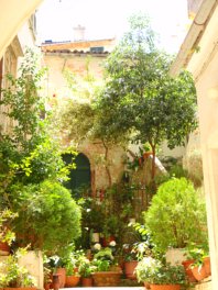 Courtyard in Corfu, Greece