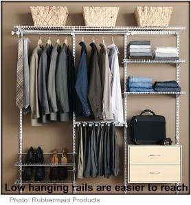 Accessible home design closet