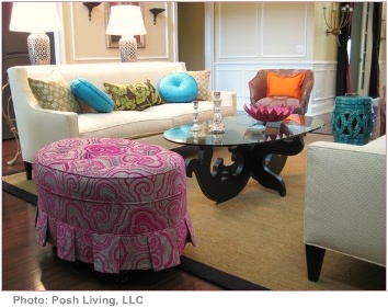tips for interior decorating pink ottoman