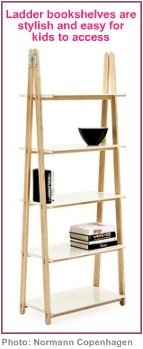 decorating for kids ladder bookshelf