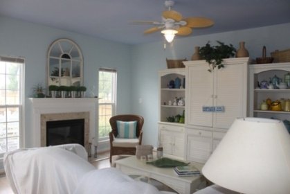 pale blue living room